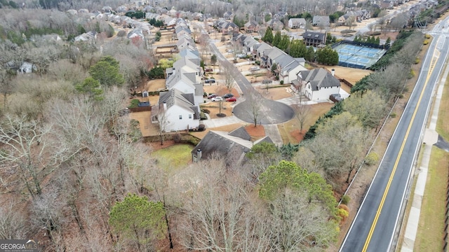 bird's eye view featuring a residential view