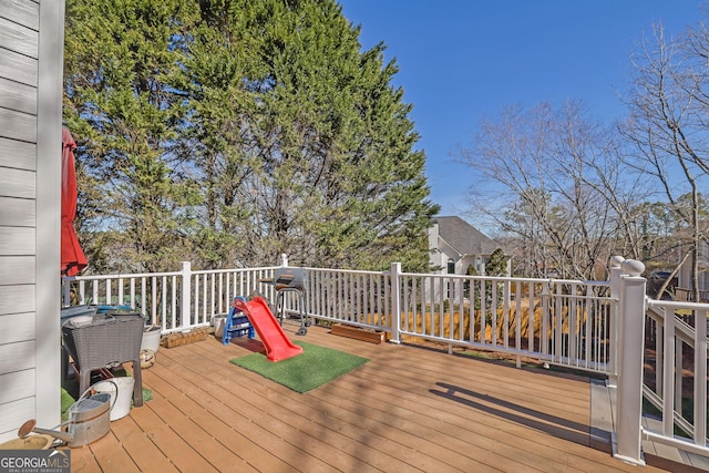 view of wooden terrace