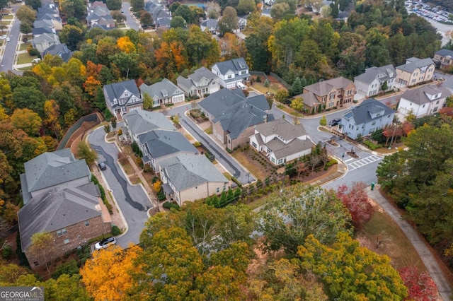 bird's eye view with a residential view