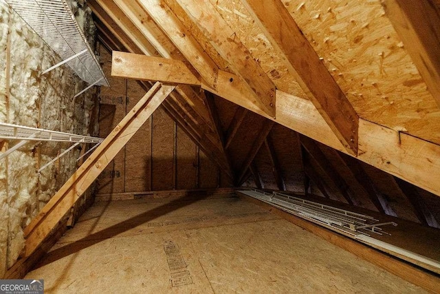 view of attic