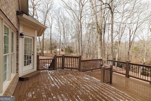 view of wooden deck