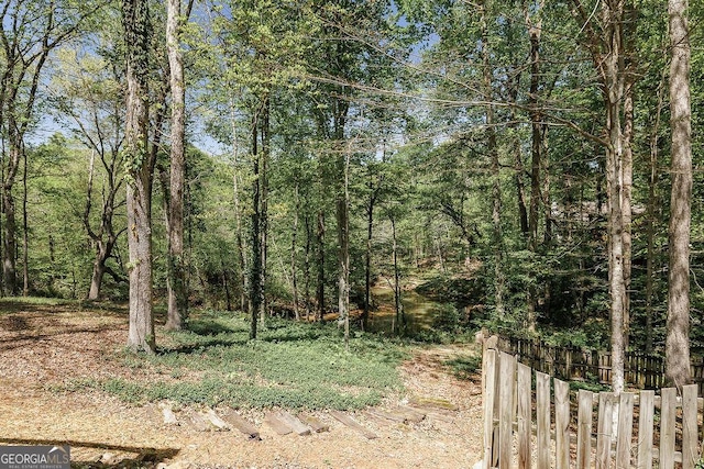 view of local wilderness featuring a view of trees