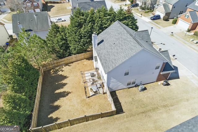 drone / aerial view with a residential view