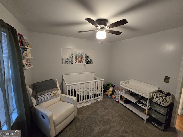 220 Joe Dr, Temple, GA 30179 - bedroom with a ceiling fan and a nursery area