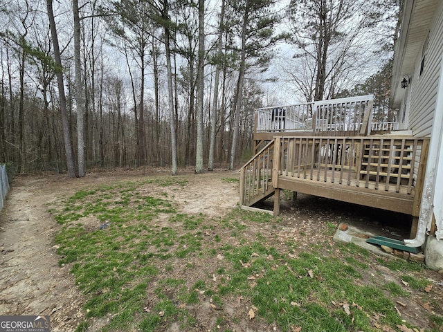 220 Joe Dr, Temple, GA 30179 - view of yard with a wooden deck