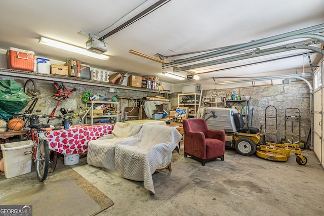 garage featuring a garage door opener