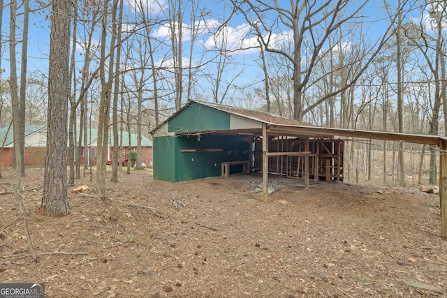 view of horse barn