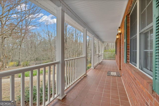 balcony with covered porch