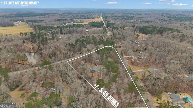 81 Bowers Rd, Moreland, GA 30259 - view of property location with property parcel outlined and a forest