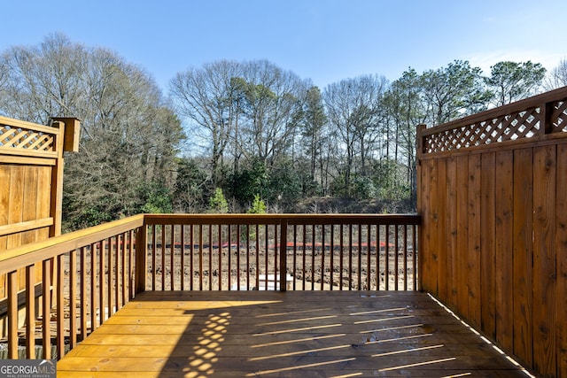 view of wooden deck