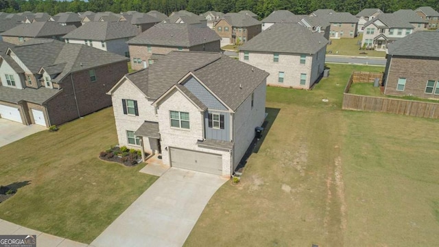 aerial view featuring a residential view