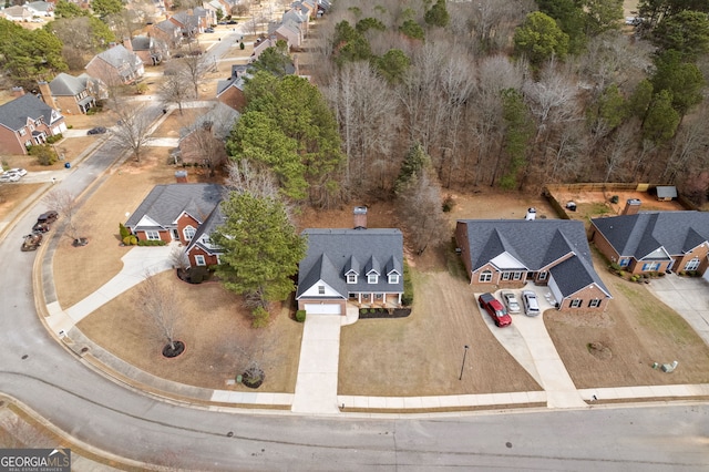 birds eye view of property featuring a residential view