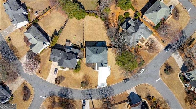 bird's eye view with a residential view