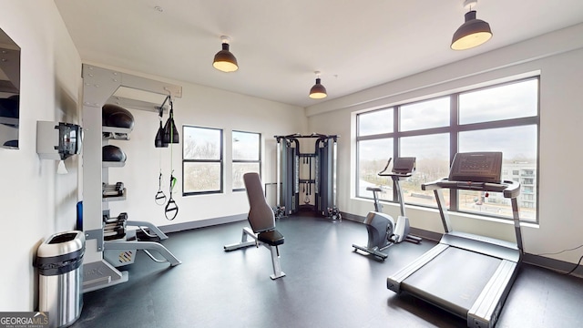112 Rogers St Unit 409, Atlanta, GA 30317 - workout area with baseboards