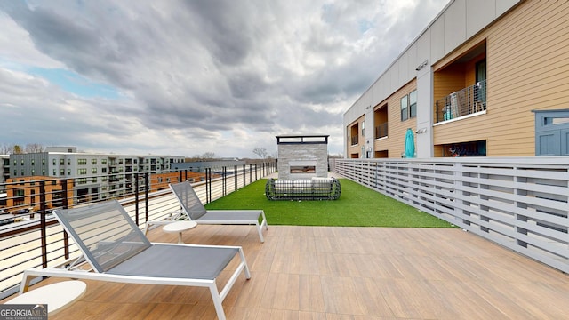 112 Rogers St Unit 409, Atlanta, GA 30317 - wooden terrace with a yard
