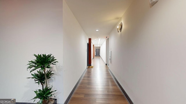 112 Rogers St Unit 409, Atlanta, GA 30317 - corridor with recessed lighting, baseboards, and wood finished floors