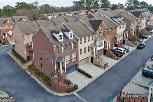 aerial view featuring a residential view