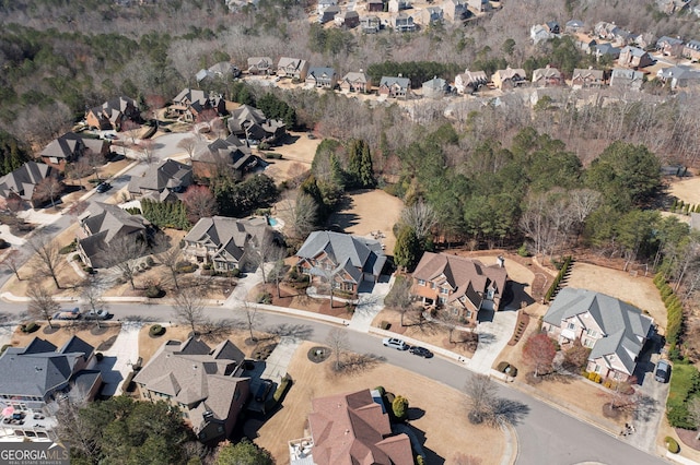 bird's eye view featuring a residential view