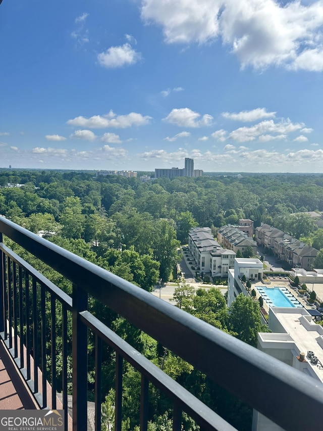 3481 Lakeside Dr NE Unit 2303, Atlanta, GA 30326 - balcony featuring view of pool