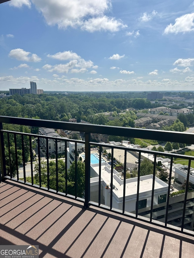 3481 Lakeside Dr NE Unit 2303, Atlanta, GA 30326 - balcony featuring view of pool