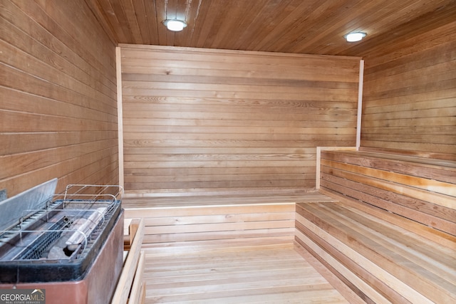3481 Lakeside Dr NE Unit 2303, Atlanta, GA 30326 - sauna with wooden walls and wooden ceiling