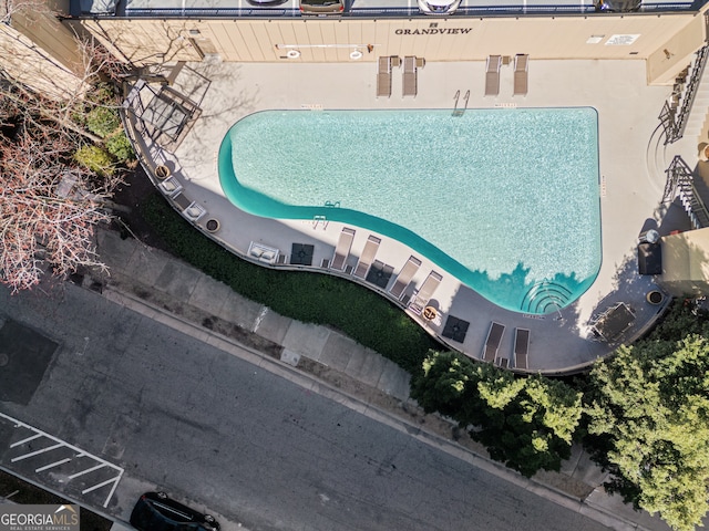 3481 Lakeside Dr NE Unit 2303, Atlanta, GA 30326 - drone / aerial view of a pool area