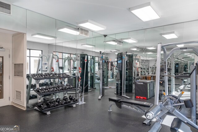 3481 Lakeside Dr NE Unit 2303, Atlanta, GA 30326 - gym with visible vents