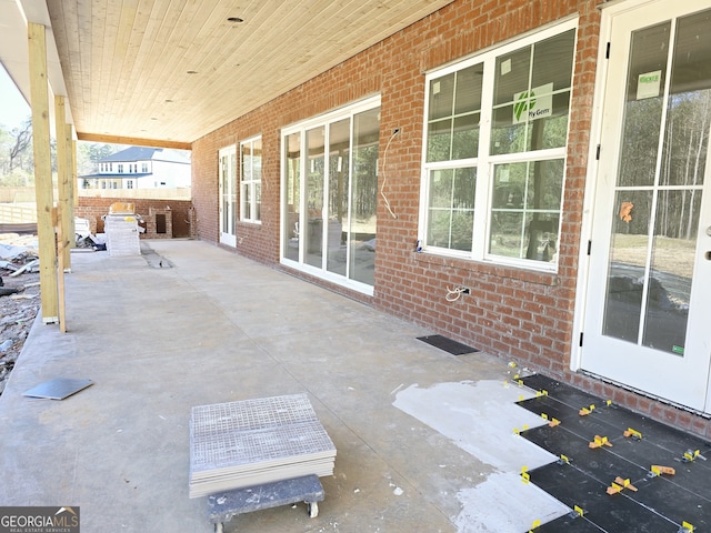 view of patio / terrace featuring visible vents