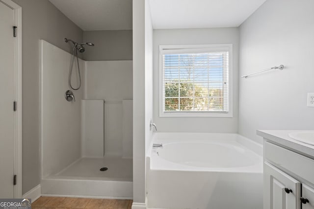 1409 Nantucket Dr, Bethlehem, GA 30620 - full bath featuring a bath, vanity, and a shower