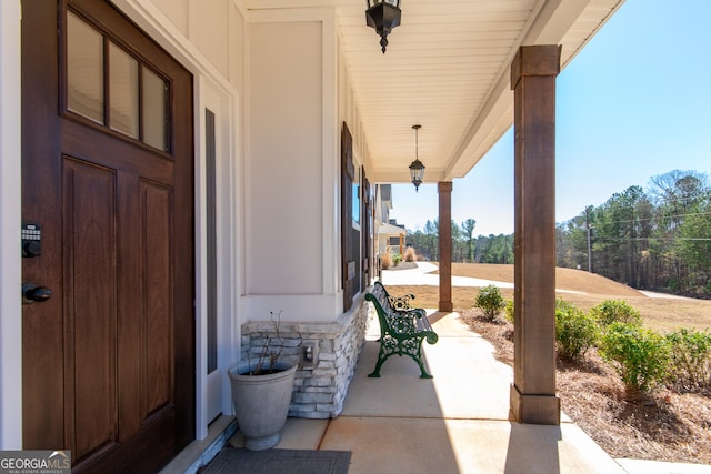 view of patio / terrace with a porch