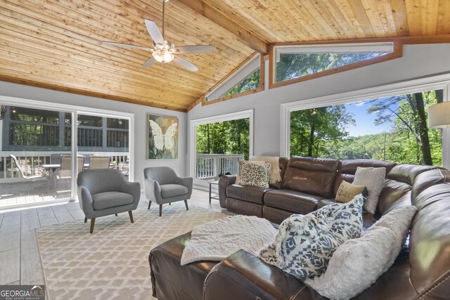 3928 Lake Ct, Gainesville, GA 30501 - sunroom / solarium featuring beam ceiling