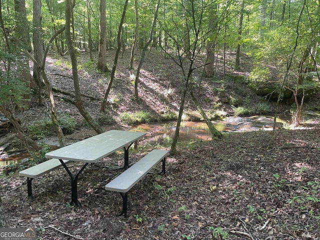 view of home's community with a view of trees