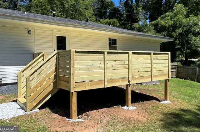 exterior space featuring fence