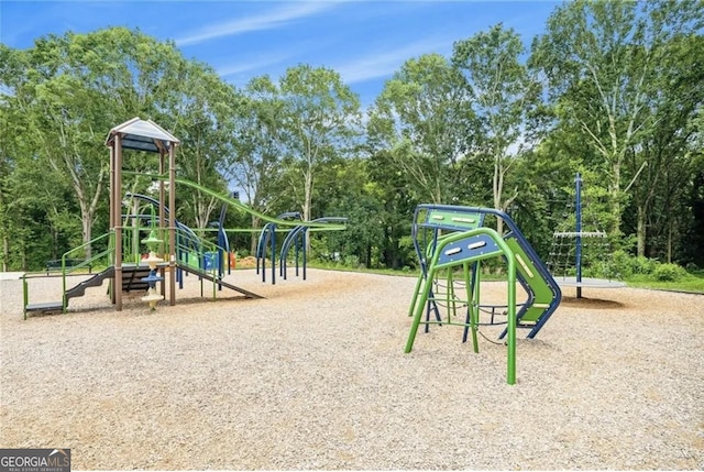 view of community jungle gym