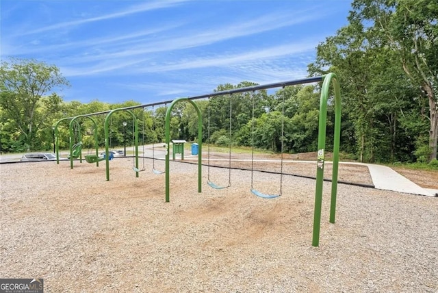 view of community jungle gym