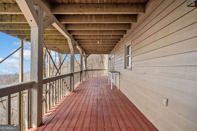 view of wooden terrace