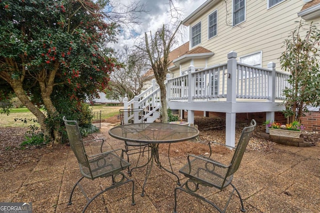 view of patio / terrace featuring a deck