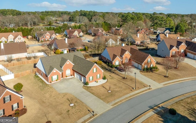 bird's eye view featuring a residential view