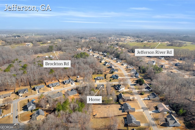 drone / aerial view featuring a residential view