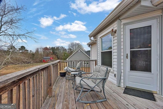 view of wooden deck