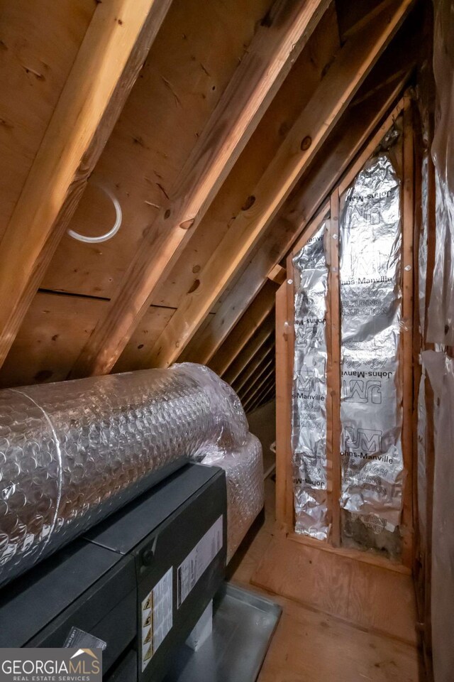 bedroom featuring vaulted ceiling