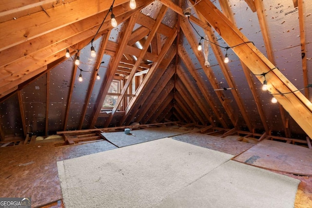 view of attic