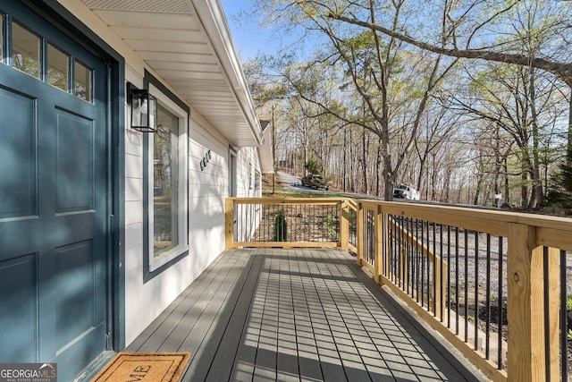 5985 Lakeside Ct, Gainesville, GA 30506 - view of wooden deck