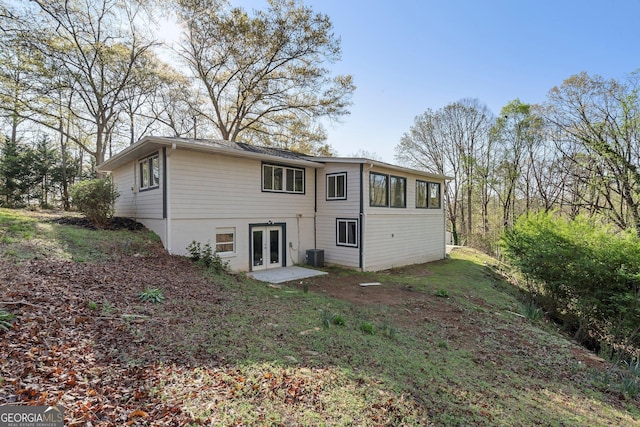 5985 Lakeside Ct, Gainesville, GA 30506 - back of house featuring french doors and central AC