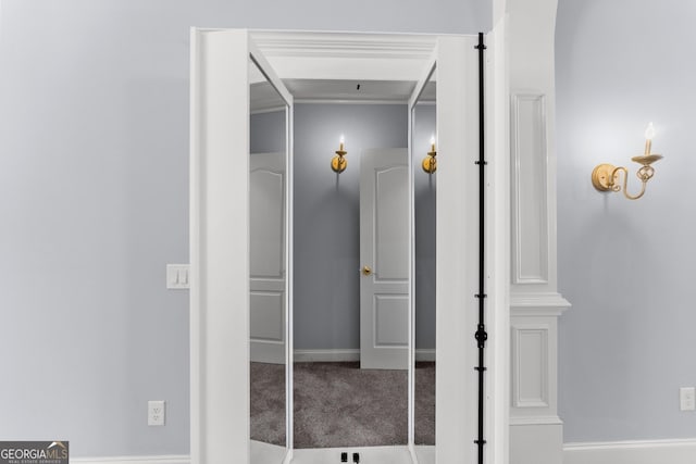 1348 Ewing Creek Dr, Dacula, GA 30019 - hall featuring carpet and baseboards