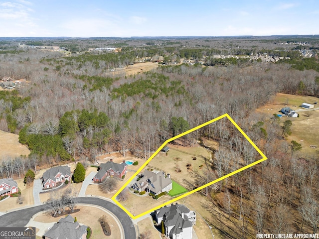 1348 Ewing Creek Dr, Dacula, GA 30019 - aerial overview of property's location featuring property parcel outlined