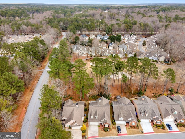 drone / aerial view with a residential view