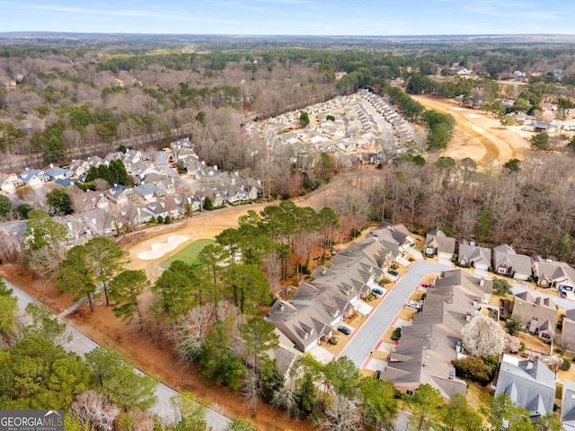 bird's eye view with a residential view