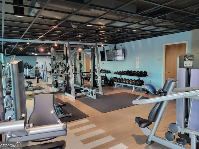 view of exercise room