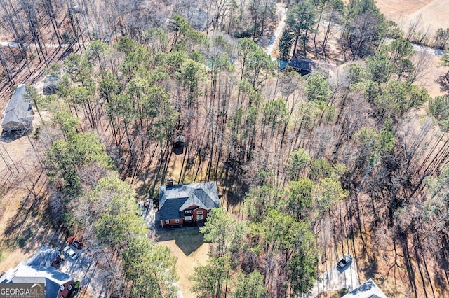 aerial view with a view of trees